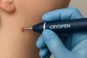 Person receiving skin tag removal Leigh-on-Sea